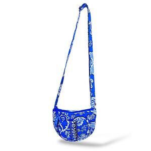 Vera Bradley Lizzy Small Crossbody Blue Lagoon Quilted Floral Bag Retired